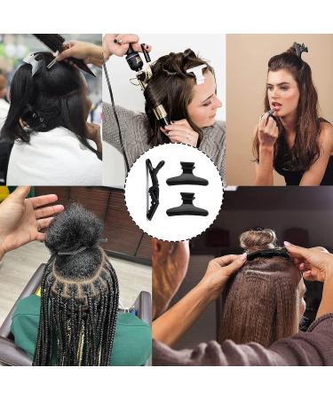 39 Pcs Butterfly Hair Clamps Clips Set with Non-slip Grip - Alligator Hair Clips, Croc Clips, Rat Tail Comb Included - Styling Hair Salon Tool for Girls in Black - Buy Online on GoSupps.com