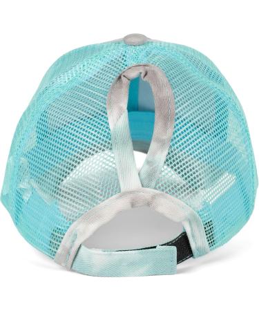Stylbreaker Women s Ponytail Baseball Cap - Adjustable Batik Look with Mesh Gray-Turquoise Velcro Fastener - Perfect for Any Outdoor Activity - Buy Online on GoSupps.com