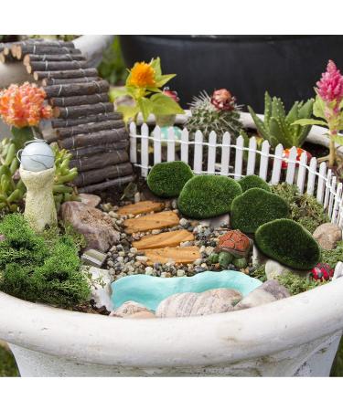 Chuangdi Artificial Moss Rock Assorted Stones and Balls with Preserved Green Moss - 20 Pieces for Floral Arrangements and Crafting Gardens - Buy Online on GoSupps.com