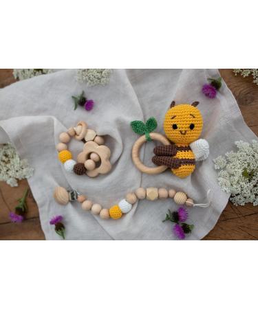 New Baby Gift Set for Boys and Girls | Newborn Baby Shower Gift Box with Crochet Rattle - Vintage Design - Buy Online on GoSupps.com