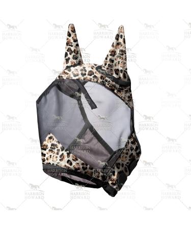 Harrison Howard CareMaster Horse Fly Mask with Ears - XL Leopard Print | UV Protection for Horses - Buy Online on GoSupps.com