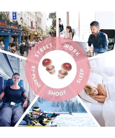 3 Pairs Reusable Soft Silicone Ear Plugs for Sleeping - Noise Cancelling & Comfortable - Includes Storage Box - Ideal for Sleep, Concerts, Snoring - Pink & Blue - Buy Online on GoSupps.com