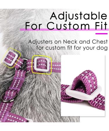 Thinkpet No-Pull Dog Harness - Breathable Adjustable Safety Harness for Small Medium & Large Dogs - Soft Reflective Padded - Purple (1 Pack) - Buy Online on GoSupps.com
