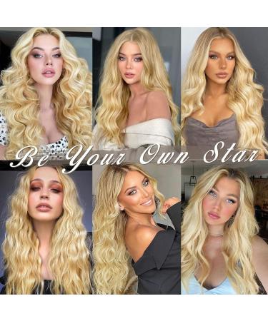 BARSDAR Clip In Hair Extensions - 5 PCs Long Wavy Synthetic Hair - 50 cm Butter Blonde - Thick & Natural for Women & Girls - Buy Online on GoSupps.com