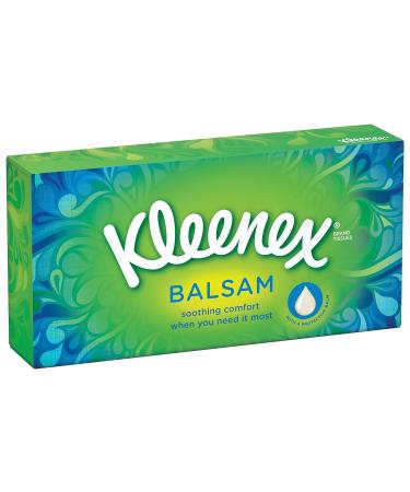 Kleenex Balsam Tissues - Pack of 12 | Soft & Soothing Facial Tissues for Sensitive Skin - International Shipping Available - Buy Online on GoSupps.com