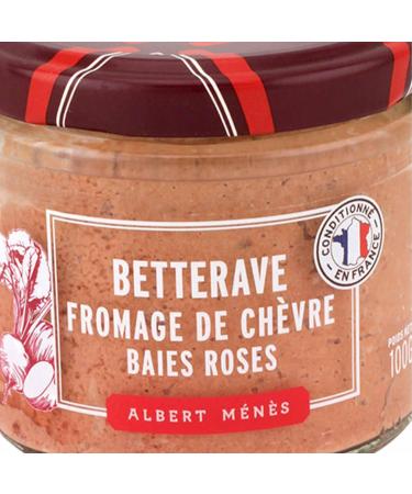 ALBERT MENES AM - Les Tartinables - Goat's Cream with Beetroot and Pink Berries 100 g - Buy Online on GoSupps.com