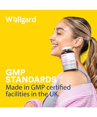 Wellgard Vegan Magnesium Supplements Optimal Strength Magnesium Supplement Made in UK Blend - Buy Online on GoSupps.com
