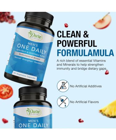 Pure By Nature One Daily Multivitamin for Women & Men Bundle Pack Multi Vitamins and Minerals Supplement for Immune Support with Vitamin B12 Gluten-Free & Non-GMO Each with 60 Veggie Capsules - Buy Online on GoSupps.com