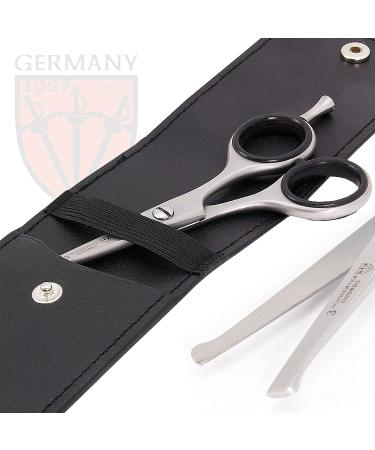 3 Swords Germany Professional Nostril Nose and Ear Hair Scissors - Stainless Steel Straight Blade with Rounded Tip, Black Case - Nose and Ear Scissors - Buy Online on GoSupps.com
