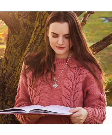 Shop Eudora Harmony Ball Aromatherapy Necklace - Yoga & Meditation Jewelry Gifts for Mom - 24 Lavaestein Pearl Chain with 7pcs Tree of Life Charm - Buy Online on GoSupps.com