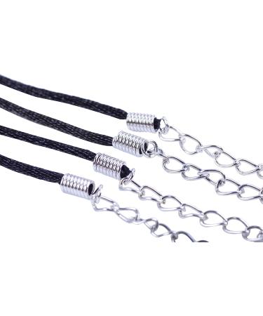 KONMAY 50pcs Black Satin Silk Necklace Cord 2.0mm/18'' with Extension Chain - Lead & Nickel Free - Buy Online on GoSupps.com