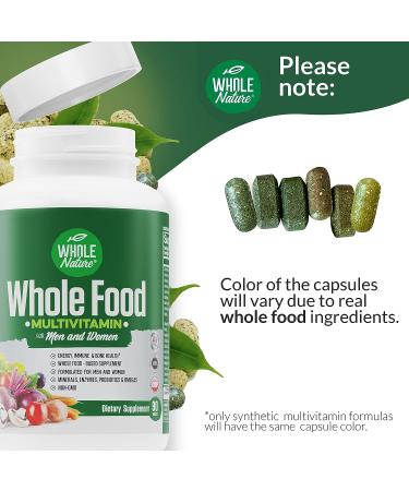 Whole Nature Whole Food Multivitamin for Men and Women with Digestive Enzymes, Probiotics, and Omegas - Plant Based, Non GMO - Buy Online on GoSupps.com