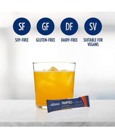 Isagenix Amped Hydrate Sticks  24 Packets of Drink Mix (Orange) - Buy Online on GoSupps.com