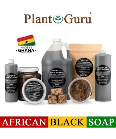 16 oz African Black Soap Liquid from Ghana | 100% Raw Pure Natural | Acne Treatment, Eczema & Psoriasis Relief | For Dry Skin, Scars & Dark Spots | Ideal for Pimples, Blackheads, Face & Body Wash - Buy Online on GoSupps.com
