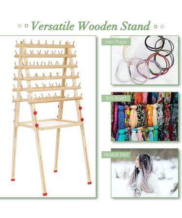 Flenpptly Wooden Braiding Hair Rack - Double Sided Hair Extension Holder with Height Adjustment - Hair Separator Stand for Braiding Hairstylists - Buy Online on GoSupps.com
