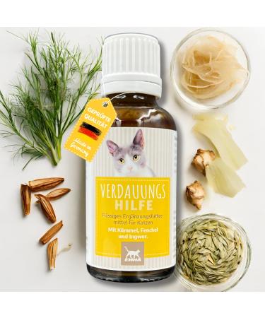 Intestinal Cure Cat Active Herbs Drops I First Aid Digestion - Gastrointestinal Intestinal Flora I Restorative Food - Diarrhea Flatulence I Intestinal Sanitation 30ml