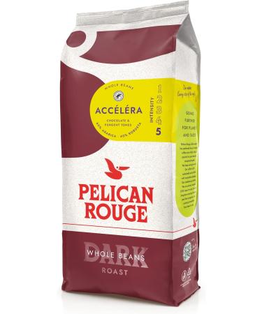 Pelican Rouge ACCELERA Whole Dark Roasted Coffee Beans 1kg | 60% Arabica | Rainforest Alliance Certified | New 2023 Blend | Fully-Recyclable Packaging | Unflavoured - Buy Online on GoSupps.com