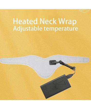 Neck Heating Pillow - Adjustable USB Heated Wrap for Neck Pain Relief | Supportive Gray Heating Pad - Buy Online on GoSupps.com