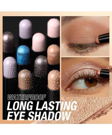 8PCS Eyeshadow Stick Set - Creamy Matte & Shimmer Eye Shadow Pencil Crayons - Buy Online on GoSupps.com