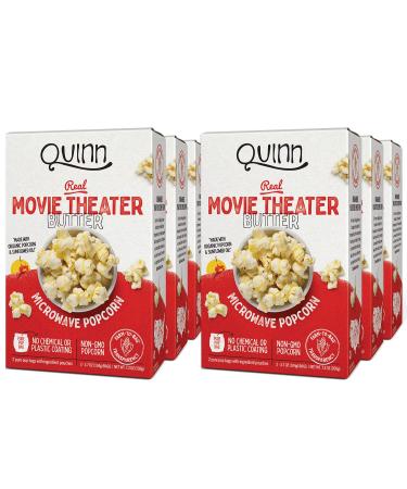 Quinn Popcorn Microwave Popcorn Real Movie Theater Butter 2 Bags 3.7 oz (104 g) Each