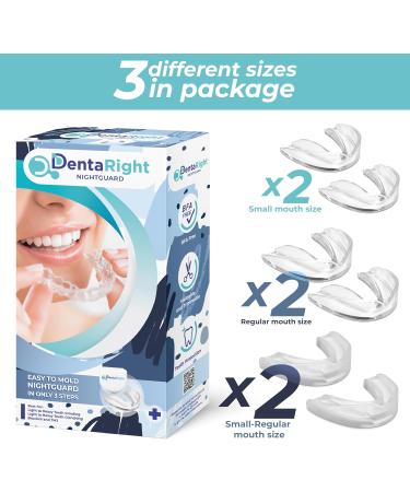 Premium Dental Mouthguard for Bruxism & Teeth Grinding - 6 Pack (3 Sizes) | Moldable Trimmable Night Guard - Buy Online on GoSupps.com