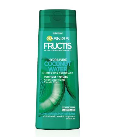 Garnier Fructis Color Resist Hydra Pure Coconut Water Fortifying Shampoo for Oily Roots Dry Ends 250 ml