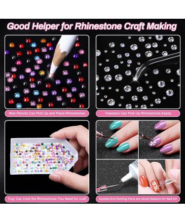 Mckanti B7000 Rhinestone Clear Glue and 2800Pcs Rhinestones Set | 13 Colors, 5 Sizes | Rhinestone Kit for Crafts, Nails, Shoes, Bags | Includes 50ml Glue, Dotting Pens, Tweezers, Wax Pencil, Tray - Buy Online on GoSupps.com