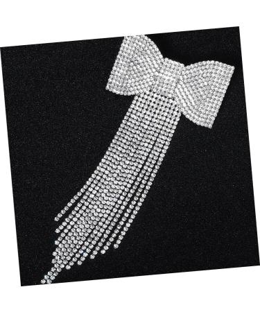 FOMIYES Bridal Tassel Hair Clip Wedding Rhinestone Bow Barrette Rhinestone Hair Bow Crystal Bowknot Clip Bridal Hair Bow Girl Hair Bows Bow for Hair Bridesmaid Luxurious Button Rhinestones - Buy Online on GoSupps.com