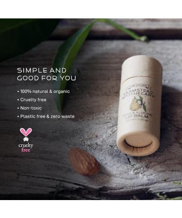 Farmstead Apothecary Lip Balm (Pear & Almond 1 Pack) Pear & Almond 0.25 Ounce (Pack of 1) - Buy Online on GoSupps.com