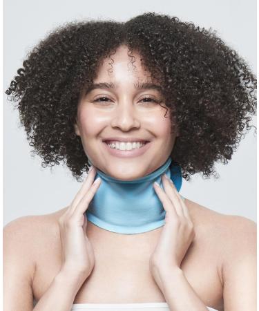 PURE CODE Anti-Aging Moisturizing Gel Neck Wrap - Fine Lines & Wrinkles Treatment with Vitamin E Jojoba & Olive Oils - Adaptable Size - Aqua - Buy Online on GoSupps.com