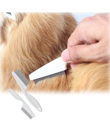 Dog Flea Comb 2 Packs Pet Hair Comb Magic Pet Hair Comb Flea Comb for Dogs Plastic + Stainless Steel Pet Comb for Cat Dog for Grooming and Dehairing Face and Paws - Buy Online on GoSupps.com