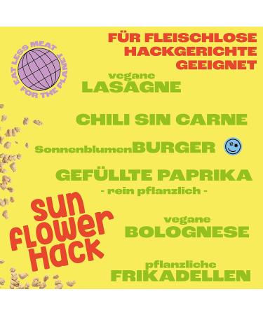 Sunflowerfamily Sunflowerhack - Vegan Meat Alternative (76g) - 100% Sunflower Seeds Gluten-Free High Protein Vegetarian Replacement - Buy Online on GoSupps.com