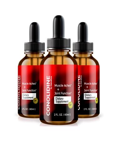 (3 Pack) Conolidine Drops Advanced Joint Support Reliever Supplement All-Natural for Better Body Movement Conolidine 1000 mg for Joint and Muscle Reviews Conolidine (90 Servings)