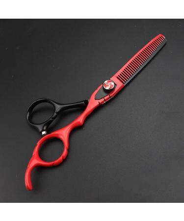 6.0 inch standard professional hairdressing scissors unique black and red scissors hairdressing tools supplies household scissors (set) - Buy Online on GoSupps.com