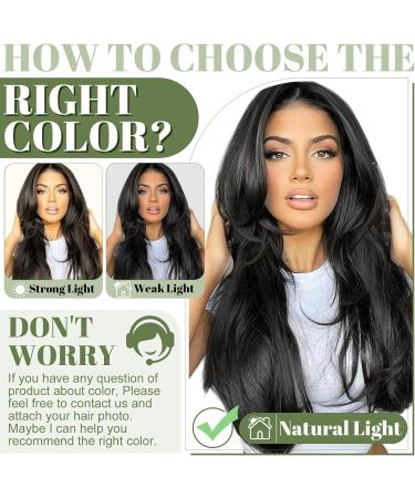 SEGO One Piece With 5 Clips 3/4 Full Head Standard Weft Synthetic Straight Hairpiece U-Shaped Clip in Hair Extensions 18 Inch Dark Black 18 Inch Dark Black - Buy Online on GoSupps.com