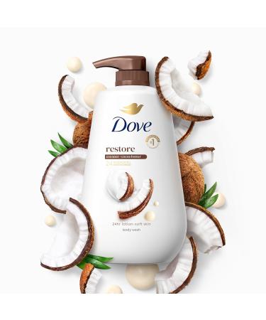 Dove Body Wash with Pump Restore Coconut & Cocoa Butter for 24hr Lotion-Soft Skin Moisturizing Skin Cleanser with No Sulfates No Parabens 30.6 Oz - Buy Online on GoSupps.com