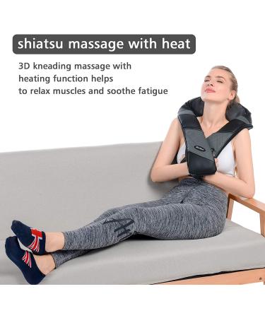 Nicwell Shiatsu Massager with Heat - Deep Kneading for Neck, Back, Shoulder, Foot, and Legs - Home, Car, Office - Relaxation and Pain Relief - Buy Online on GoSupps.com