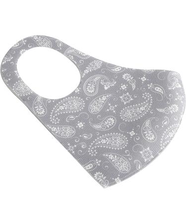 Komonee Paisley Face Mask | Washable & Reusable Cloth Mouth Cover | Dustproof | Men Women | Indoors Outdoors Cycling Ski | Grey (Pack of 3) - Buy Online on GoSupps.com