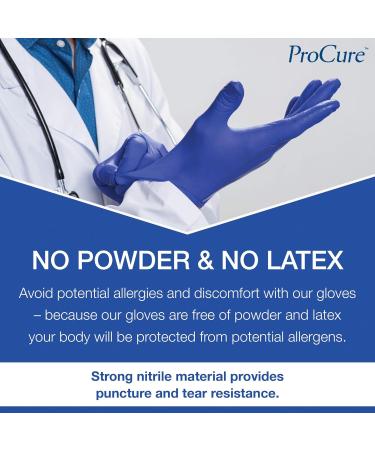 Blue Nitrile Medical Exam Gloves - Latex Free, Powder Free, Food Safe, 3 Mil Thickness, Size Medium - Buy Online on GoSupps.com