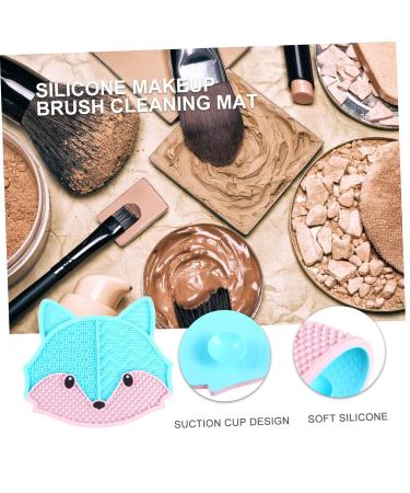 Buy Fox Scrub Makeup Cleaning Mat - Portable Brush Cleaner 17x15cm Blue | Essential Makeup Tools & Supplies for Flawless Cosmetics - Buy Online on GoSupps.com
