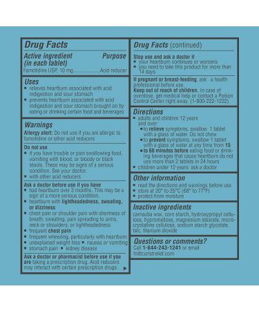 Curist Famotidine 10mg Bulk Pack (300 Count Tablets) Acid Reflux Medicine for Heartburn Relief - OTC Maximum Strength Stomach Acid Reducer - Anti Acid Relief Tablets for Indigestion Heartburn Relief - Buy Online on GoSupps.com