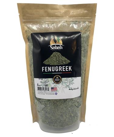 Sabah Dried Fenugreek Leaves - Premium Quality Product All Natural Sun dried All Natural, Kasuri Methi, Sun dried - 6 oz - 168gr, 6 Ounce (Pack of 1)