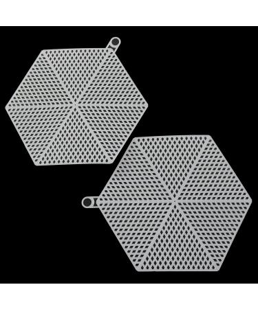 10pcs Hexagon Shape Mesh White Plastic Canvas for Embroidery & Crafts | 4.76x5.47 Inches - Buy Online on GoSupps.com