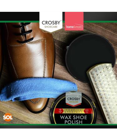 2pk Shoe Brush Set & 3 Black Shoe Polish Kit | Leather Shoe Care Set with Brushes | Black Boot Polish and Wax for Shoes - Buy Online on GoSupps.com