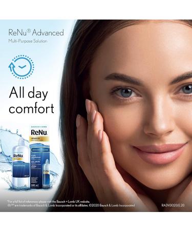 ReNu Advanced Multi Purpose Contact Lens Solution More Than Clean For Soft Contact Lenses Condition Clean Remove Protein Disinfect Rinse and Store Your Lenses Lens Case Included 1 x 360 ml 1 x 360ml - Buy Online on GoSupps.com