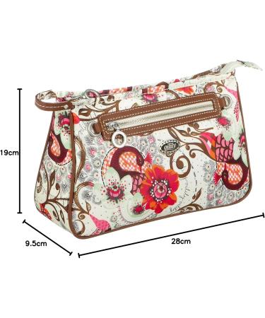 Oilily Tropical Birds L Cosmetic Bag - Ivory (28.5x9.5x18.5) | International Shipping Available - Buy Online on GoSupps.com