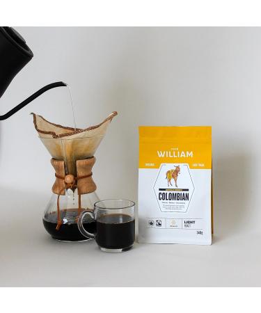 COLOMBIAN Ground Organic Coffee | Light-Medium Roast | Specialty Grade Single Origin Filter Grind Certified Fair Trade | Caf William Sustainably Roasted in Canada | Colombien Biologique Moulu - 340 g (pack of 4 COLOMBIAN 340 g (Pack of 4) - Buy Online on GoSupps.com