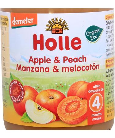 Holle Holle Apple and Peach Fruit Post (+ 4 Months) 190 g - Buy Online on GoSupps.com
