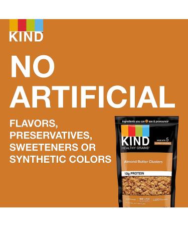 KIND Almond Butter Granola Clusters - 10g Protein, Gluten Free - 11oz (Pack of 6) - Buy Online on GoSupps.com