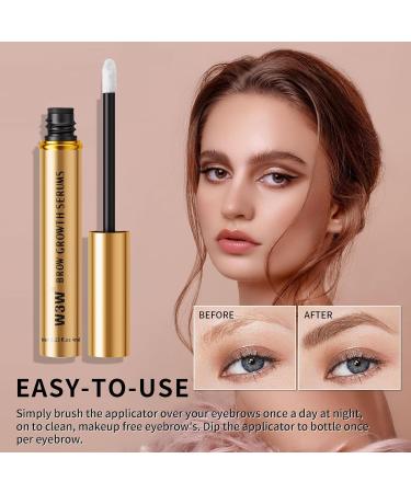Eyebrow Growth Serum - Natural Enhancer for Fuller Thicker Brows in 4 Weeks | 4ML Plant Extracts Eyebrow & Lash Serum (Gold - Buy Online on GoSupps.com